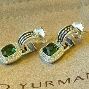 David Yurman Prasiolite & Diamond Earrings